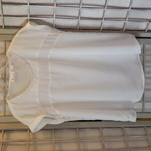 7 th Avenue NYC white basic  shorts sleeves woman blouse size XL